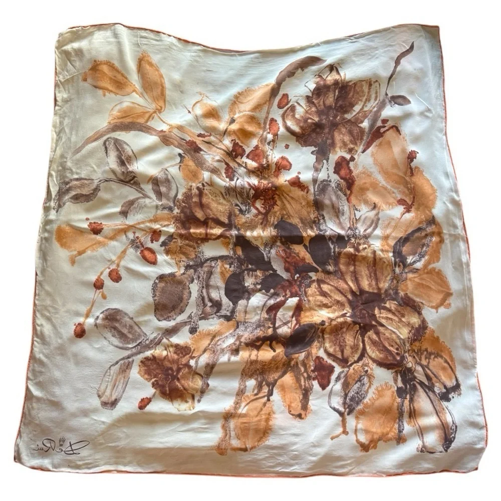 Vintage De Rui Floral Scarf